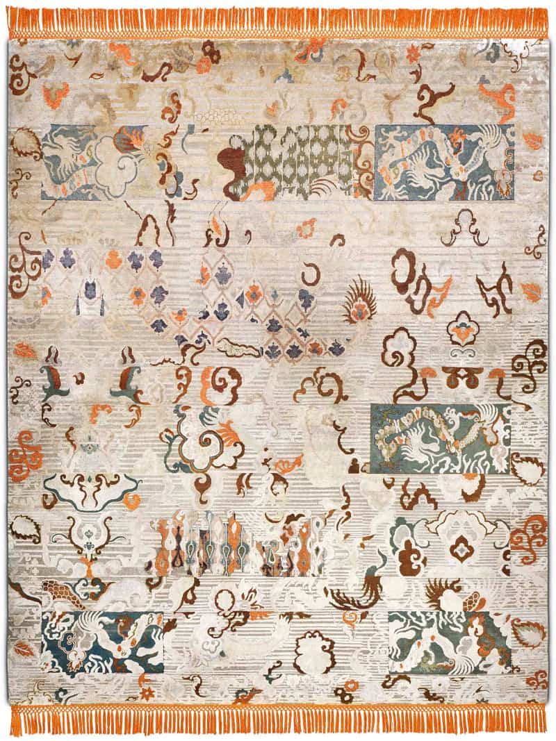 RUG-STAR_Ikat_Dragon_01_CopperOrange_CreamBoldLines_CC-IK1GCO-CB-SWPE-OX_BS