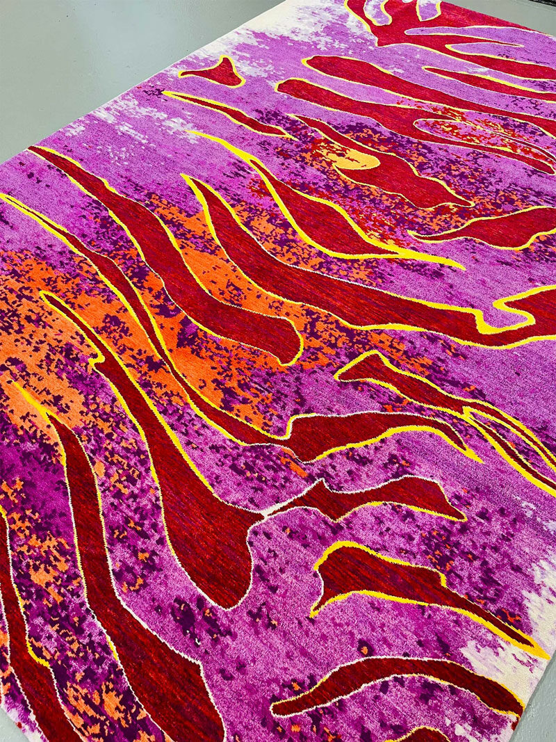 TibetTiger No. 9 SunSetPurple - RUG STAR
