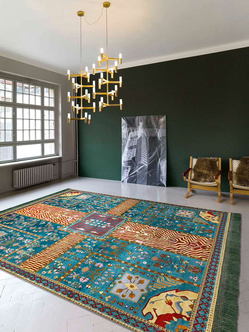 NewClassic NewGarden Reverse Original on MidNightGreen - RUG